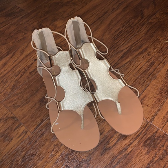 Apt. 9 Gold Gladiator Sandals - Picture 2 of 7